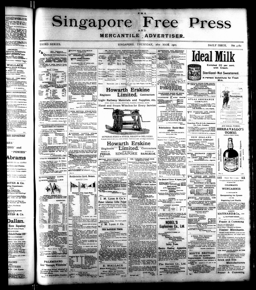 Miniature of Singapore Free Press and Mercantile Advertiser 16 May 1901