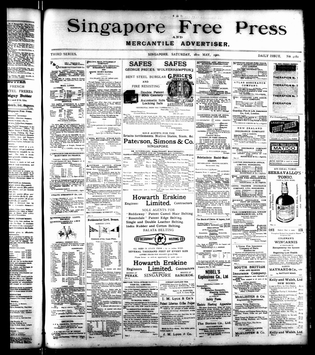 Miniature of Singapore Free Press and Mercantile Advertiser 18 May 1901