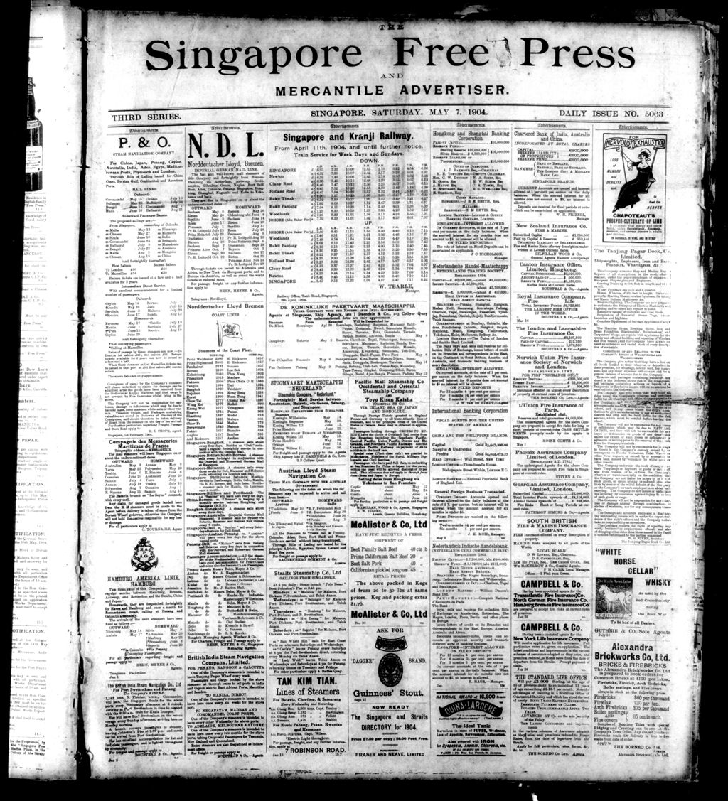 Miniature of Singapore Free Press and Mercantile Advertiser 07 May 1904