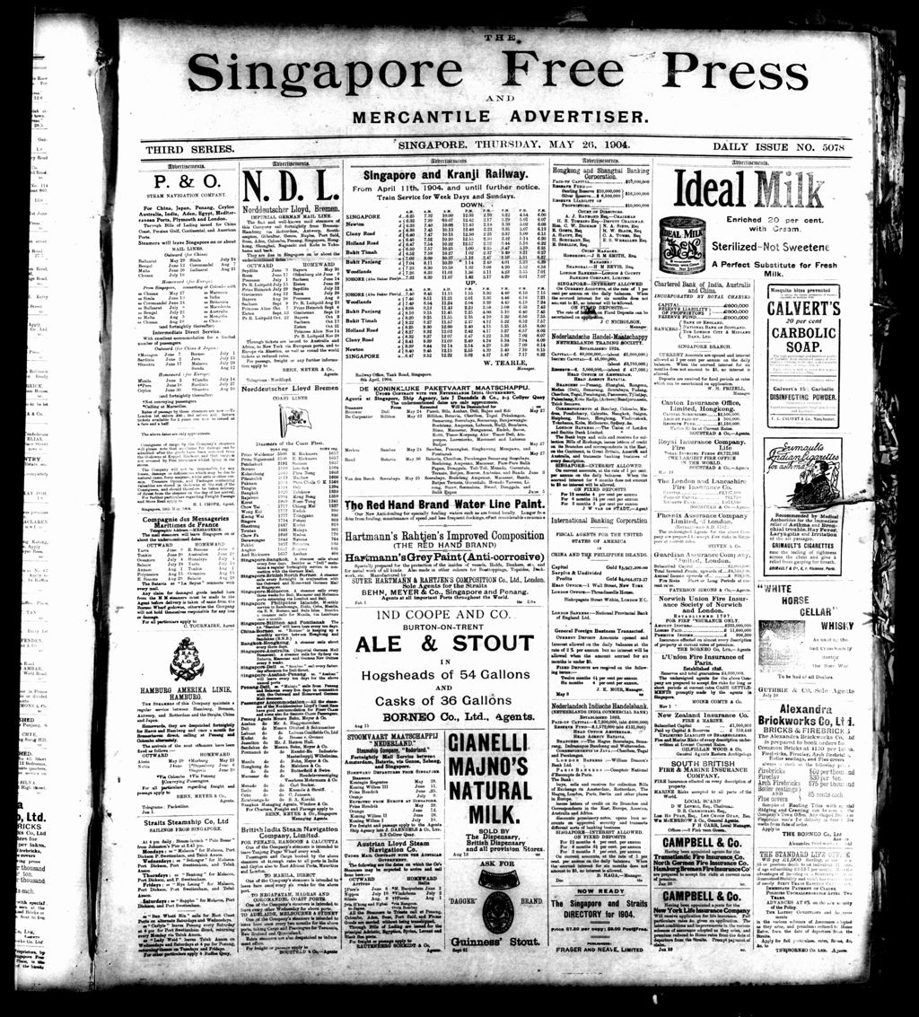 Miniature of Singapore Free Press and Mercantile Advertiser 26 May 1904