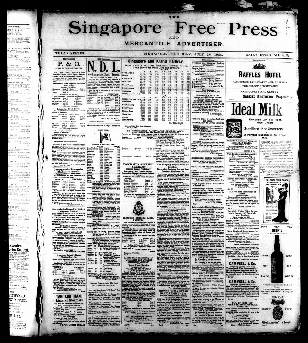 Miniature of Singapore Free Press and Mercantile Advertiser 28 July 1904