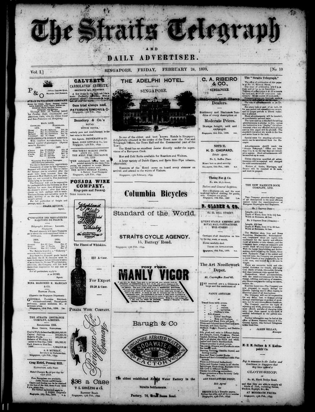 Miniature of Straits Telegraph and Daily Advertiser 24 February 1899