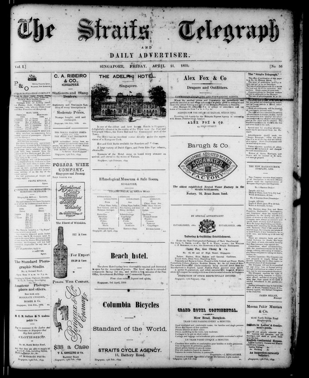 Miniature of Straits Telegraph and Daily Advertiser 21 April 1899