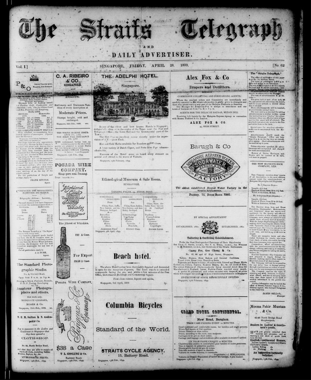 Miniature of Straits Telegraph and Daily Advertiser 28 April 1899