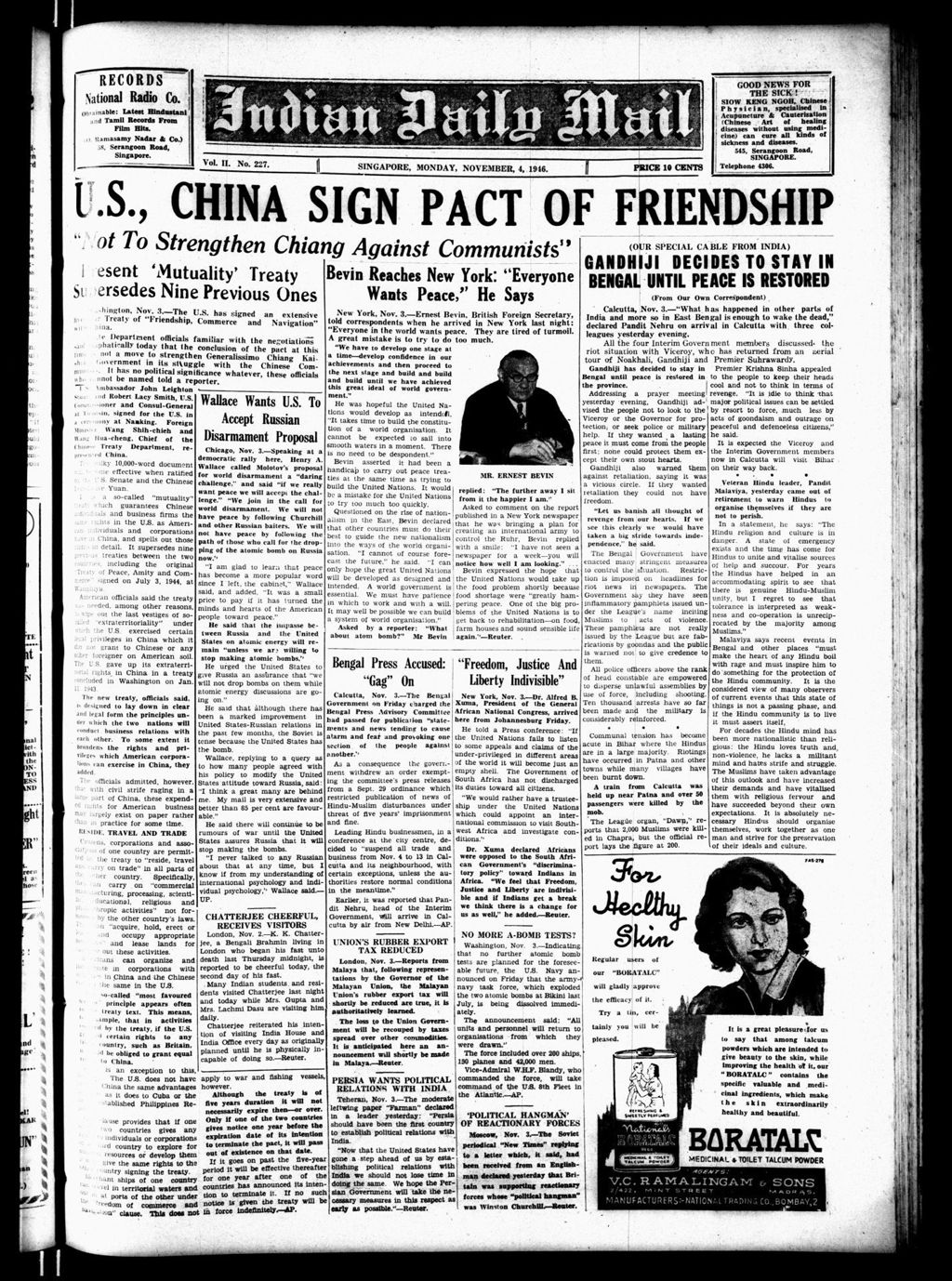 Miniature of Indian Daily Mail 04 November 1946