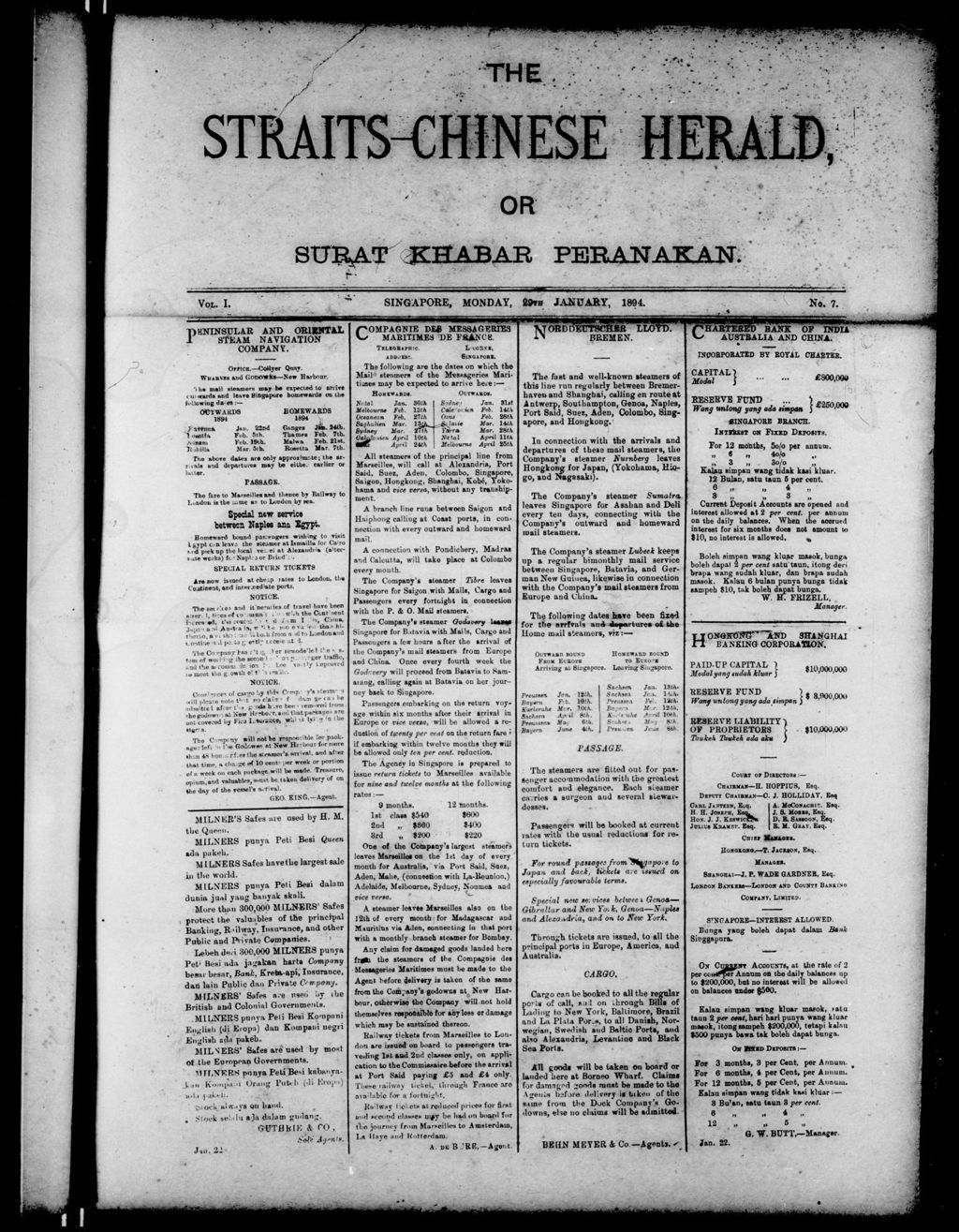 Miniature of Straits-Chinese Herald 29 January 1894