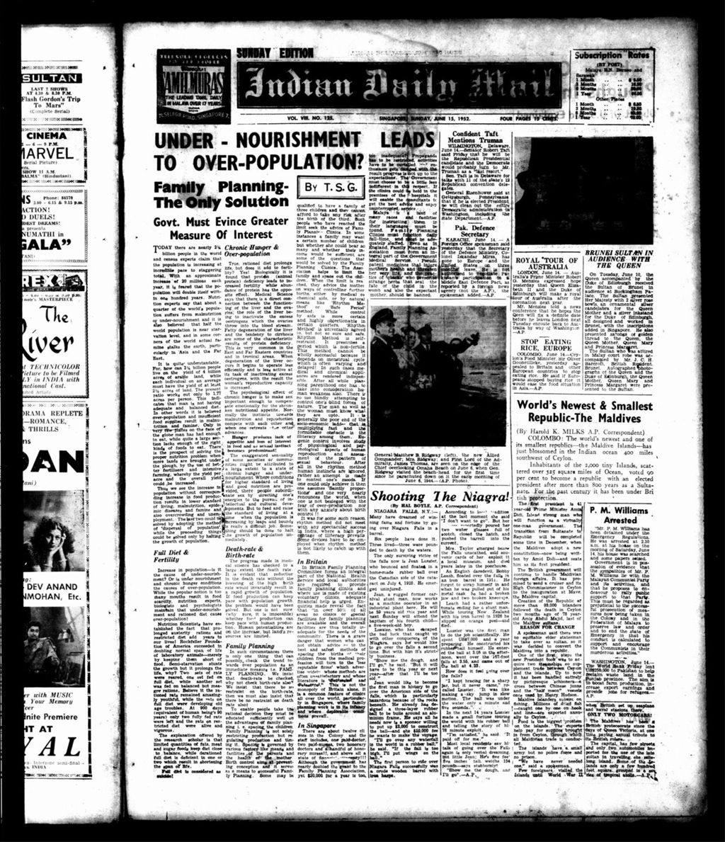 Miniature of Indian Daily Mail 15 June 1952