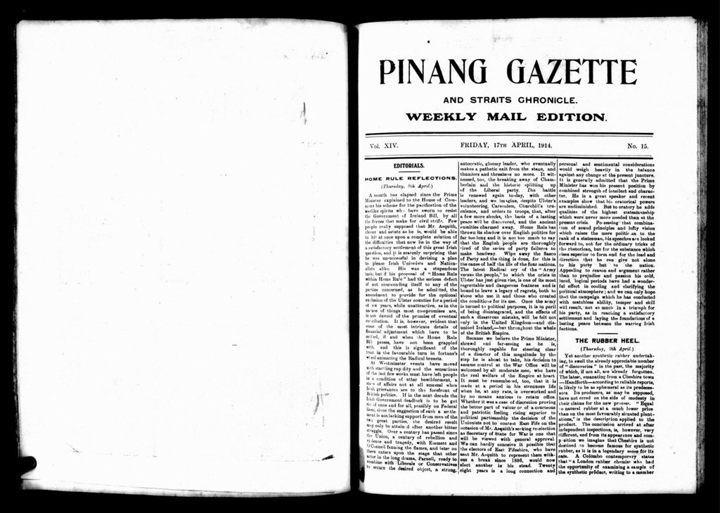 Miniature of Pinang Gazette and Straits Chronicle Weekly Mail Edition 17 April 1914