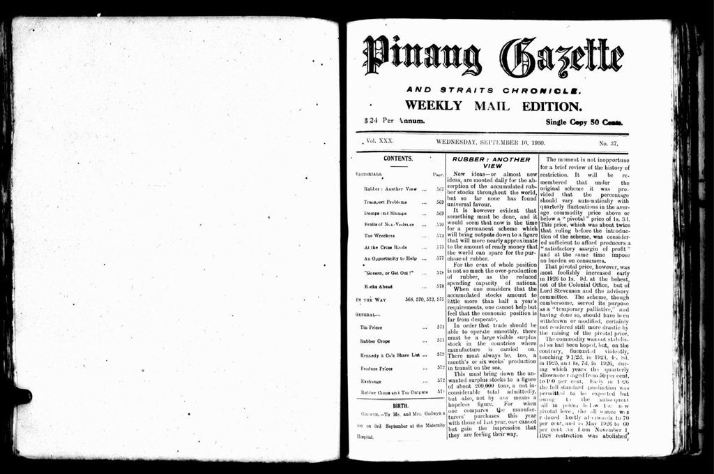 Miniature of Pinang Gazette and Straits Chronicle Weekly Mail Edition 10 September 1930