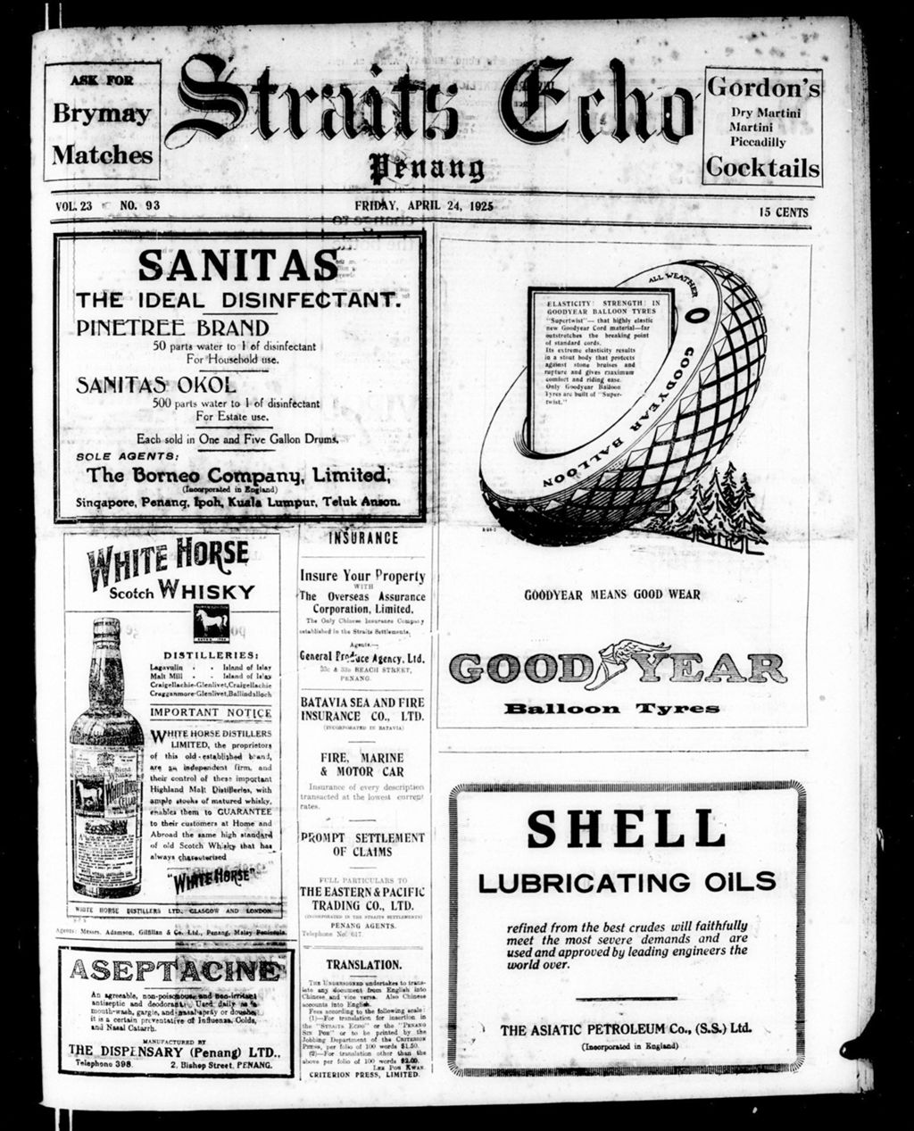 Miniature of Straits Echo 24 April 1925