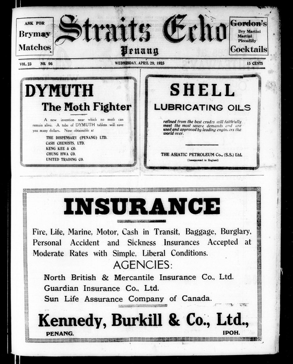 Miniature of Straits Echo 29 April 1925