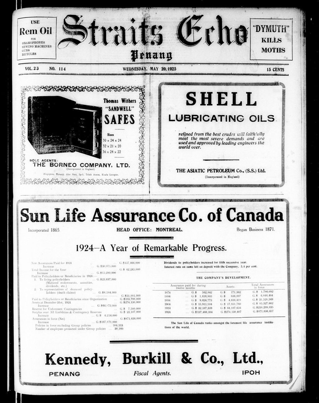 Miniature of Straits Echo 20 May 1925