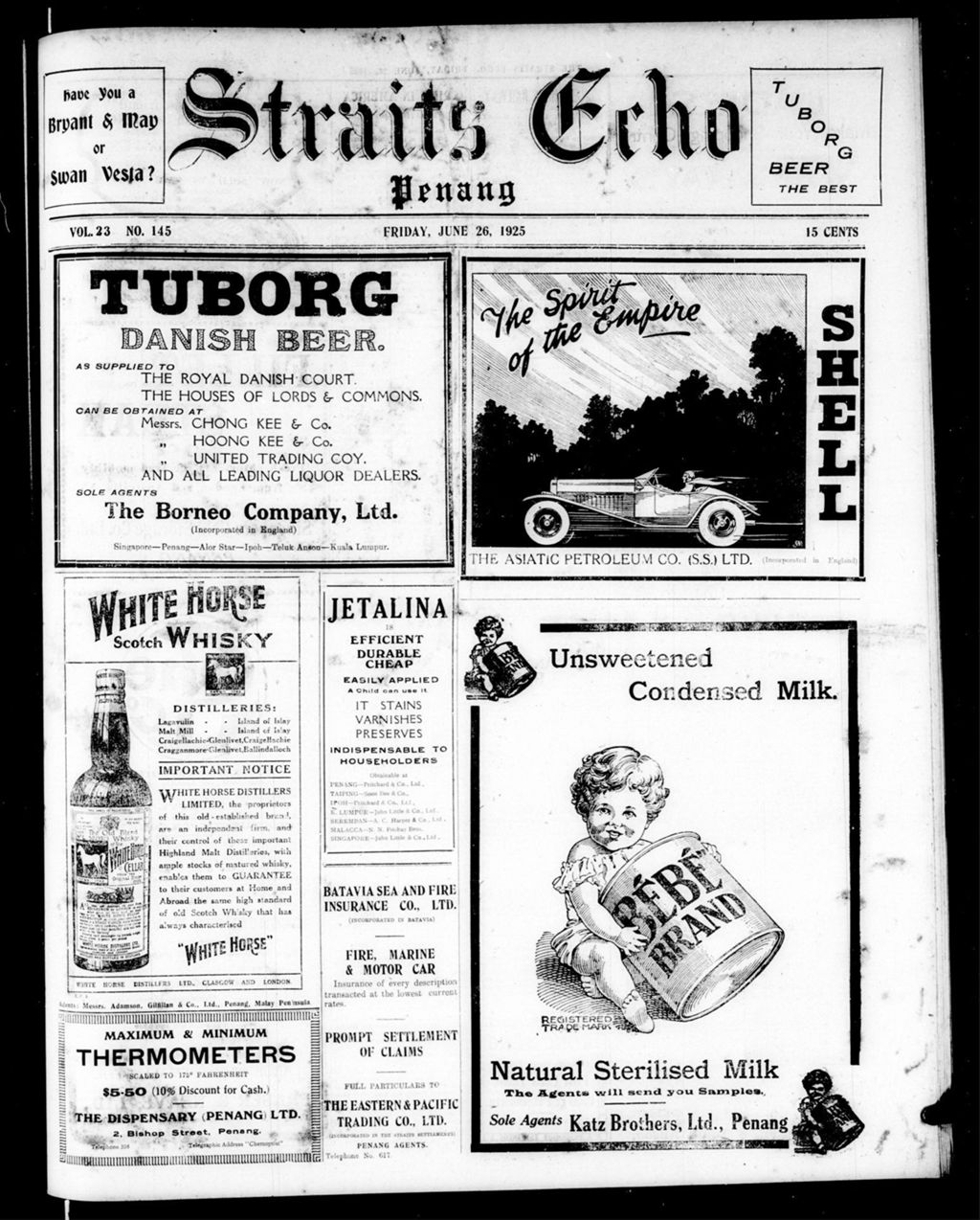 Miniature of Straits Echo 26 June 1925