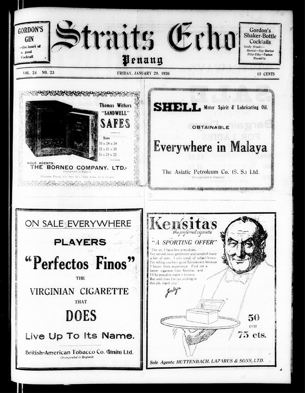 Miniature of Straits Echo 29 January 1926