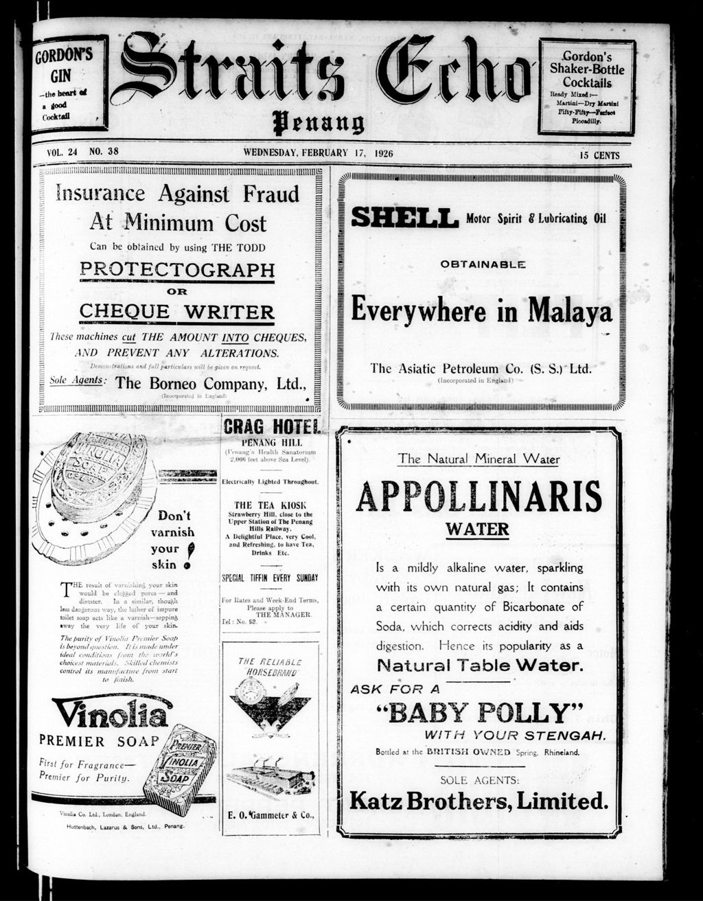 Miniature of Straits Echo 17 February 1926