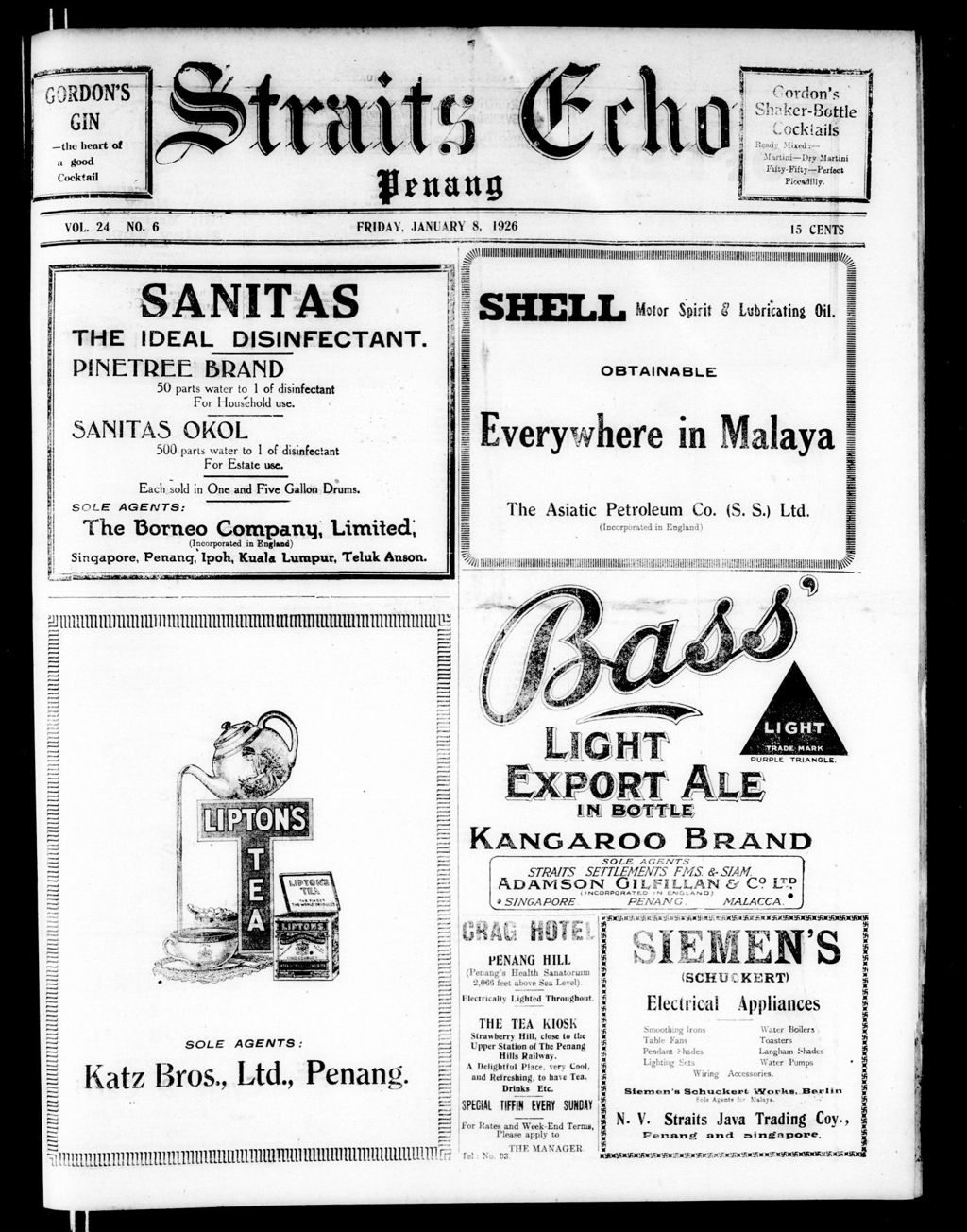 Miniature of Straits Echo 08 January 1926