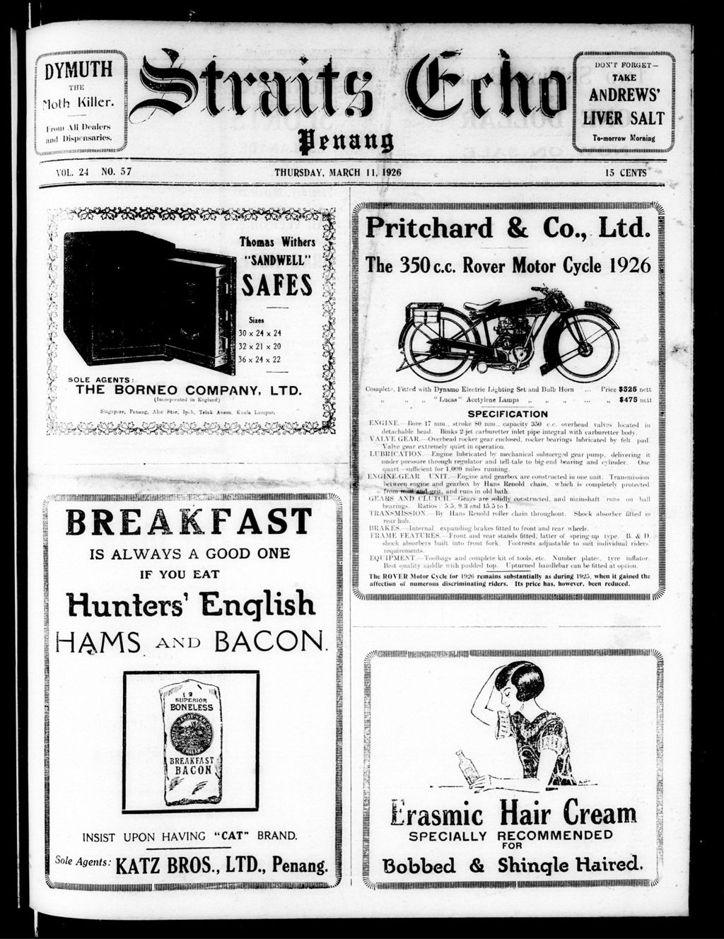 Miniature of Straits Echo 11 March 1926