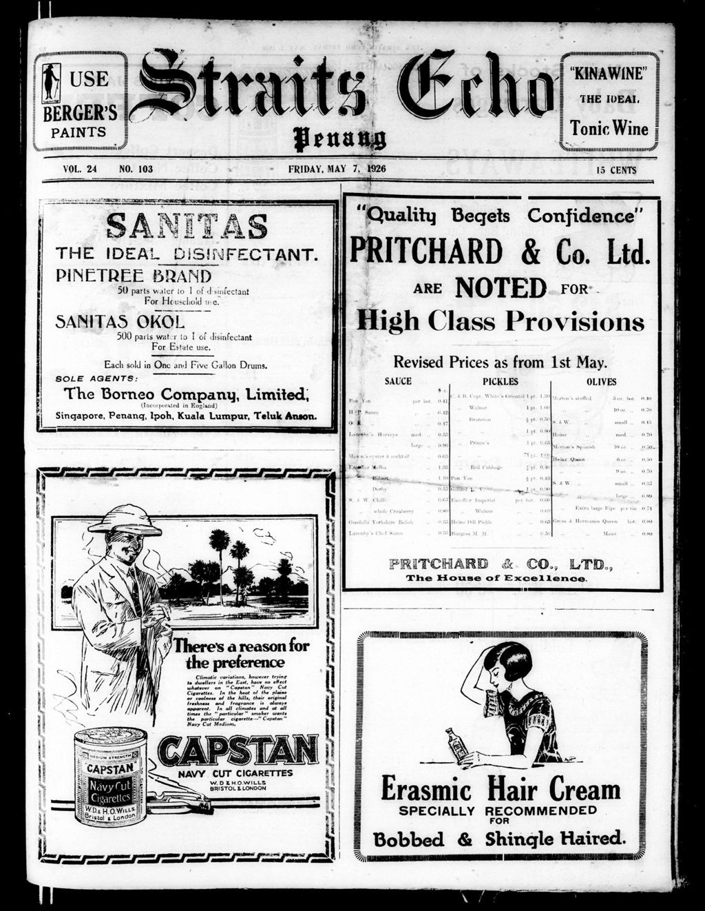 Miniature of Straits Echo 07 May 1926