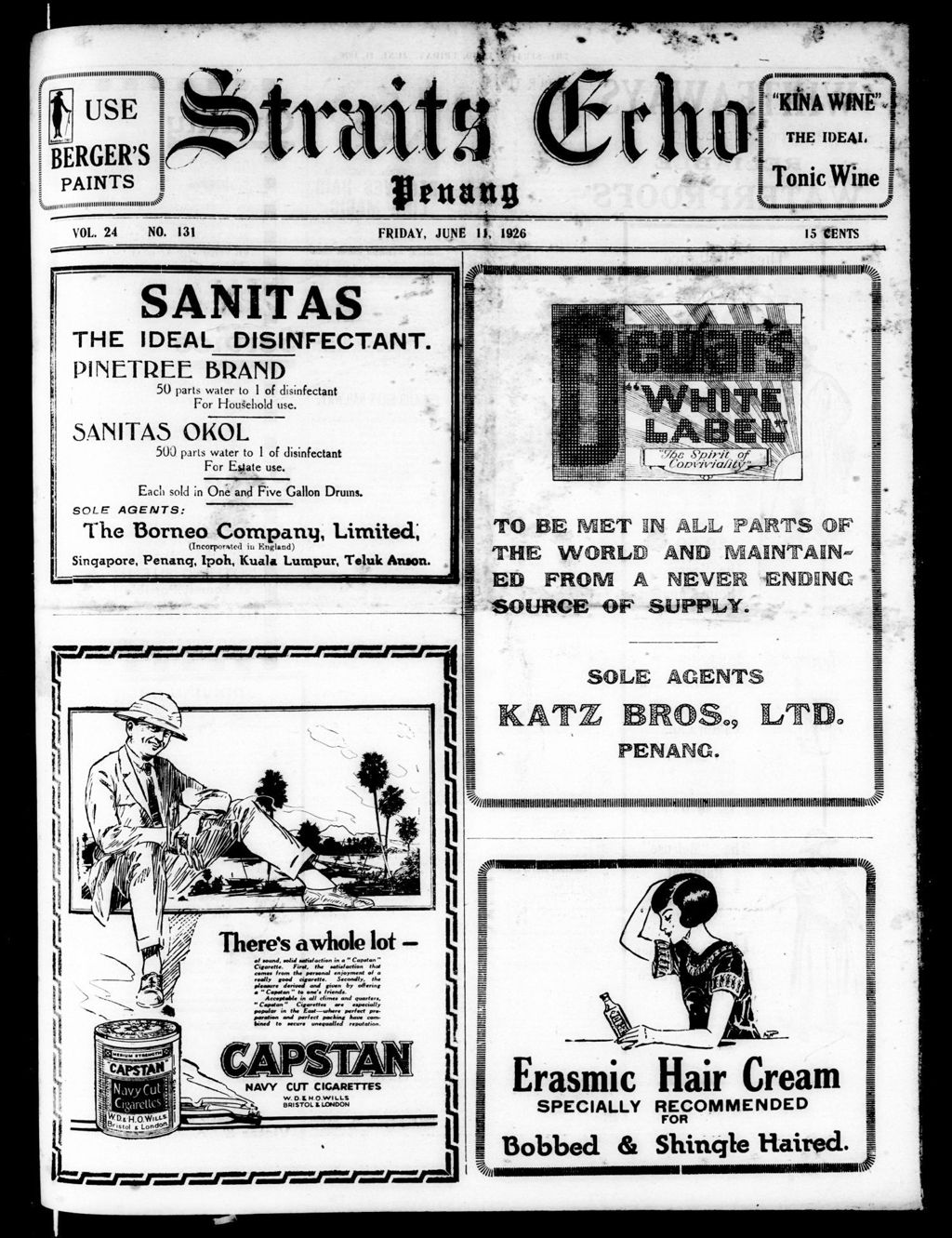 Miniature of Straits Echo 11 June 1926