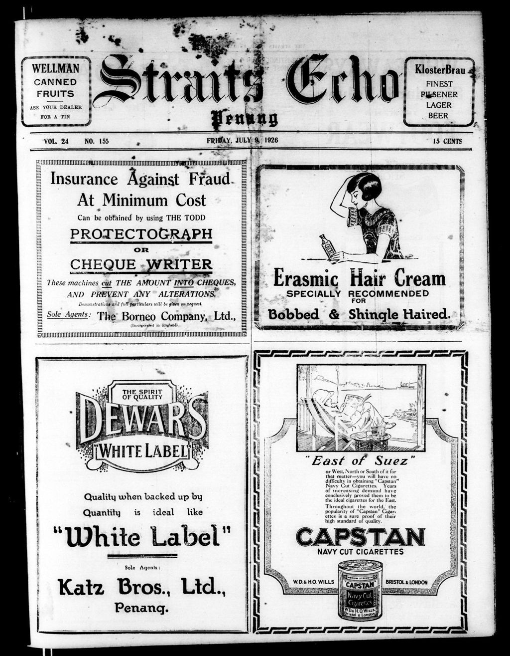 Miniature of Straits Echo 09 July 1926