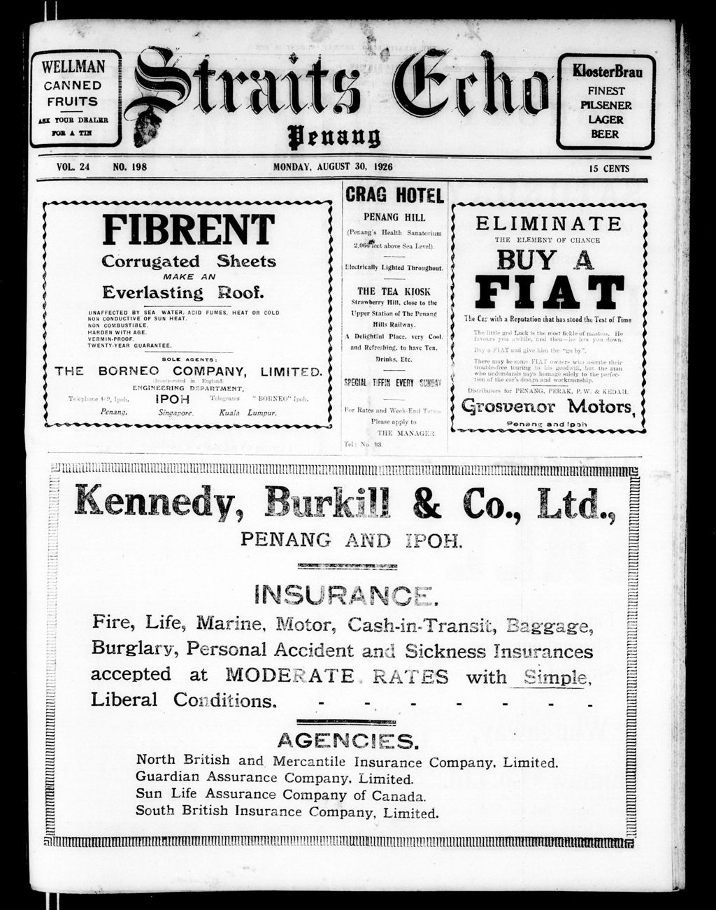 Miniature of Straits Echo 30 August 1926