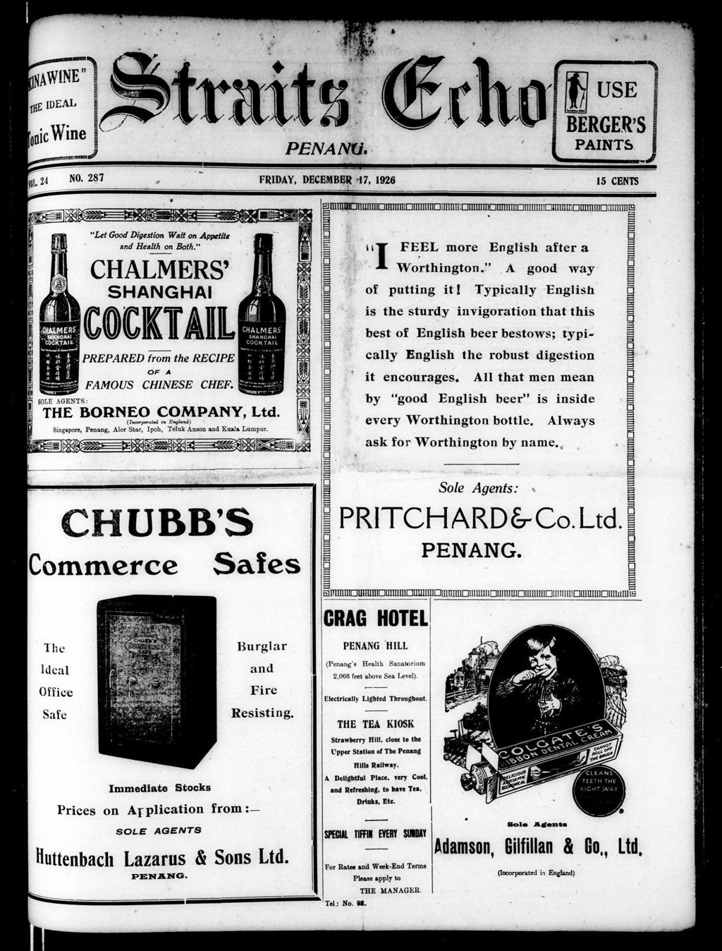 Miniature of Straits Echo 17 December 1926