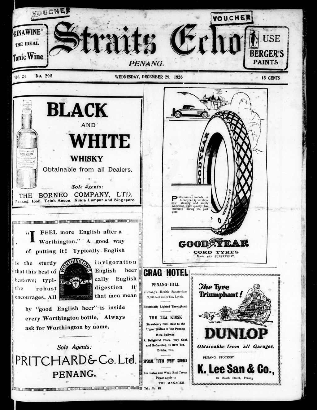 Miniature of Straits Echo 29 December 1926