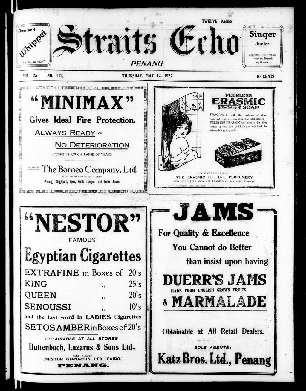 Miniature of Straits Echo 12 May 1927