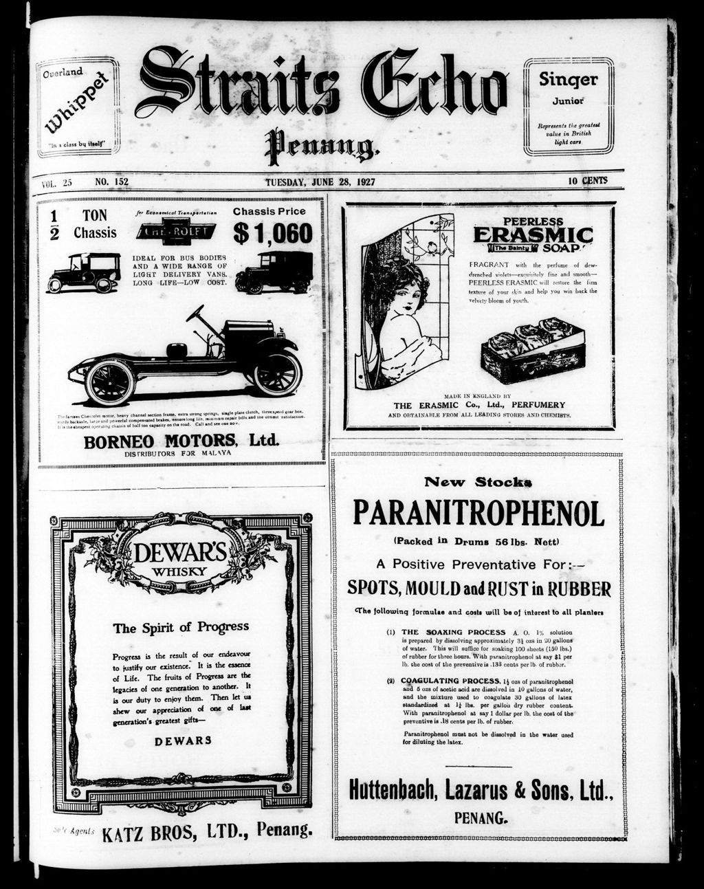 Miniature of Straits Echo 28 June 1927