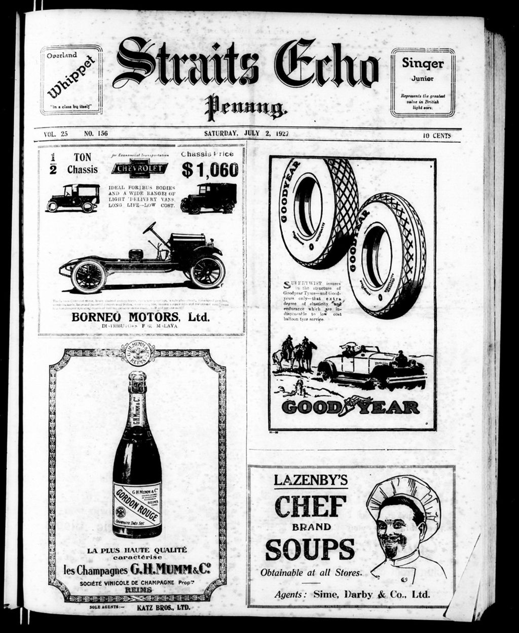 Miniature of Straits Echo 02 July 1927