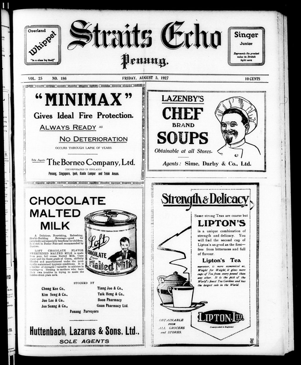 Miniature of Straits Echo 05 August 1927