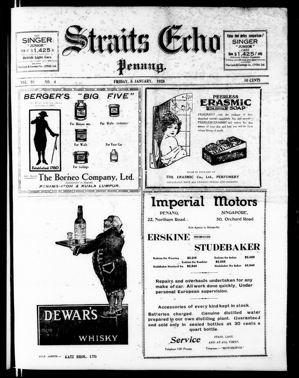 Miniature of Straits Echo 06 January 1928