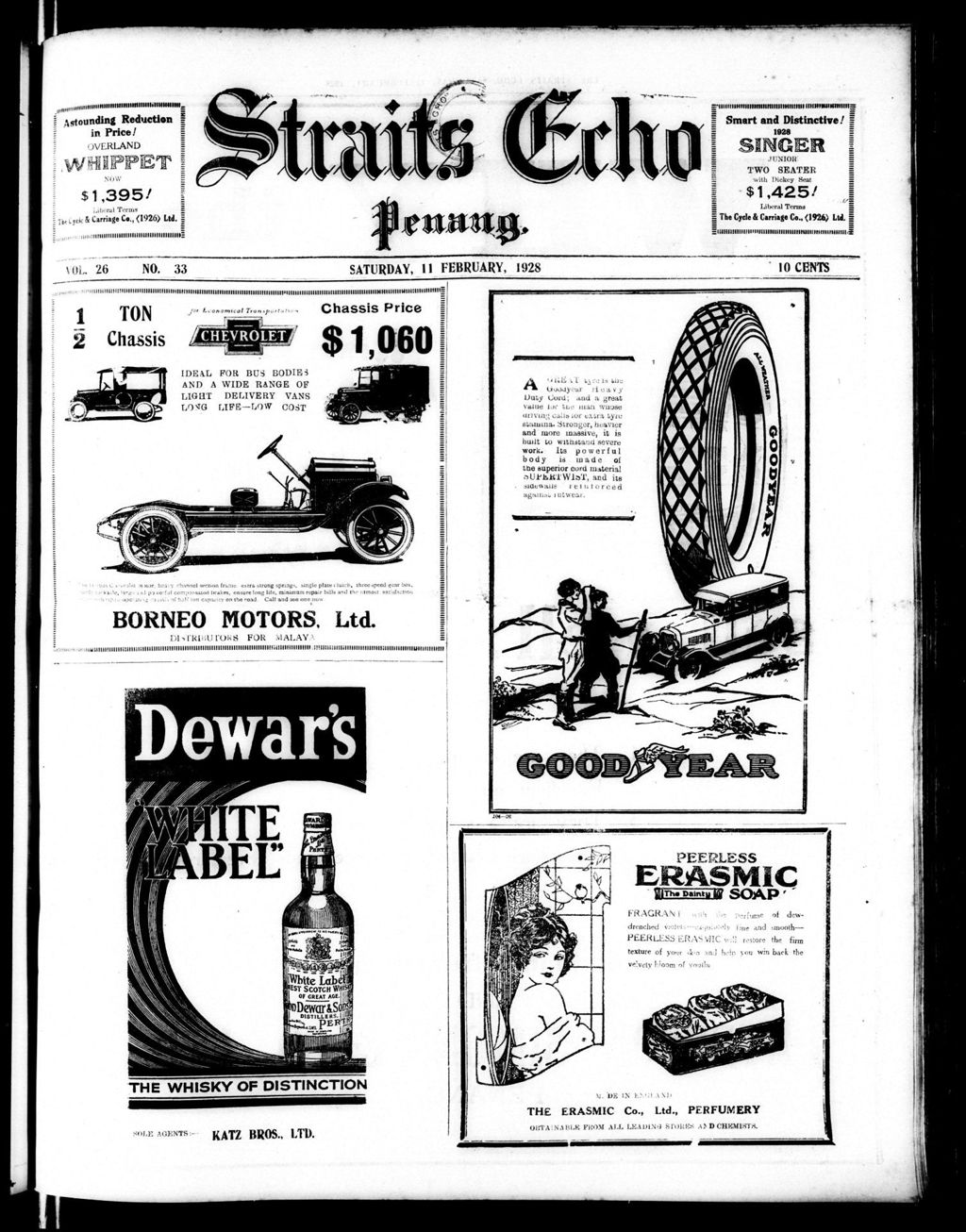 Miniature of Straits Echo 11 February 1928