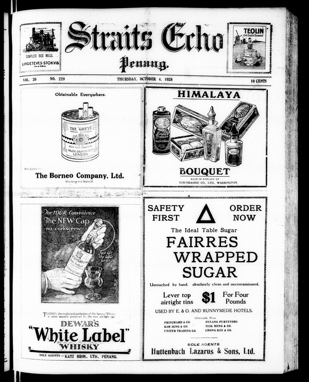 Miniature of Straits Echo 04 October 1928