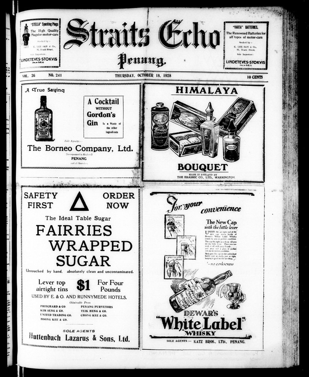 Miniature of Straits Echo 18 October 1928