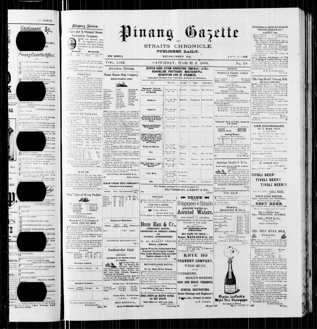 Miniature of Pinang Gazette and Straits Chronicle 02 March 1895