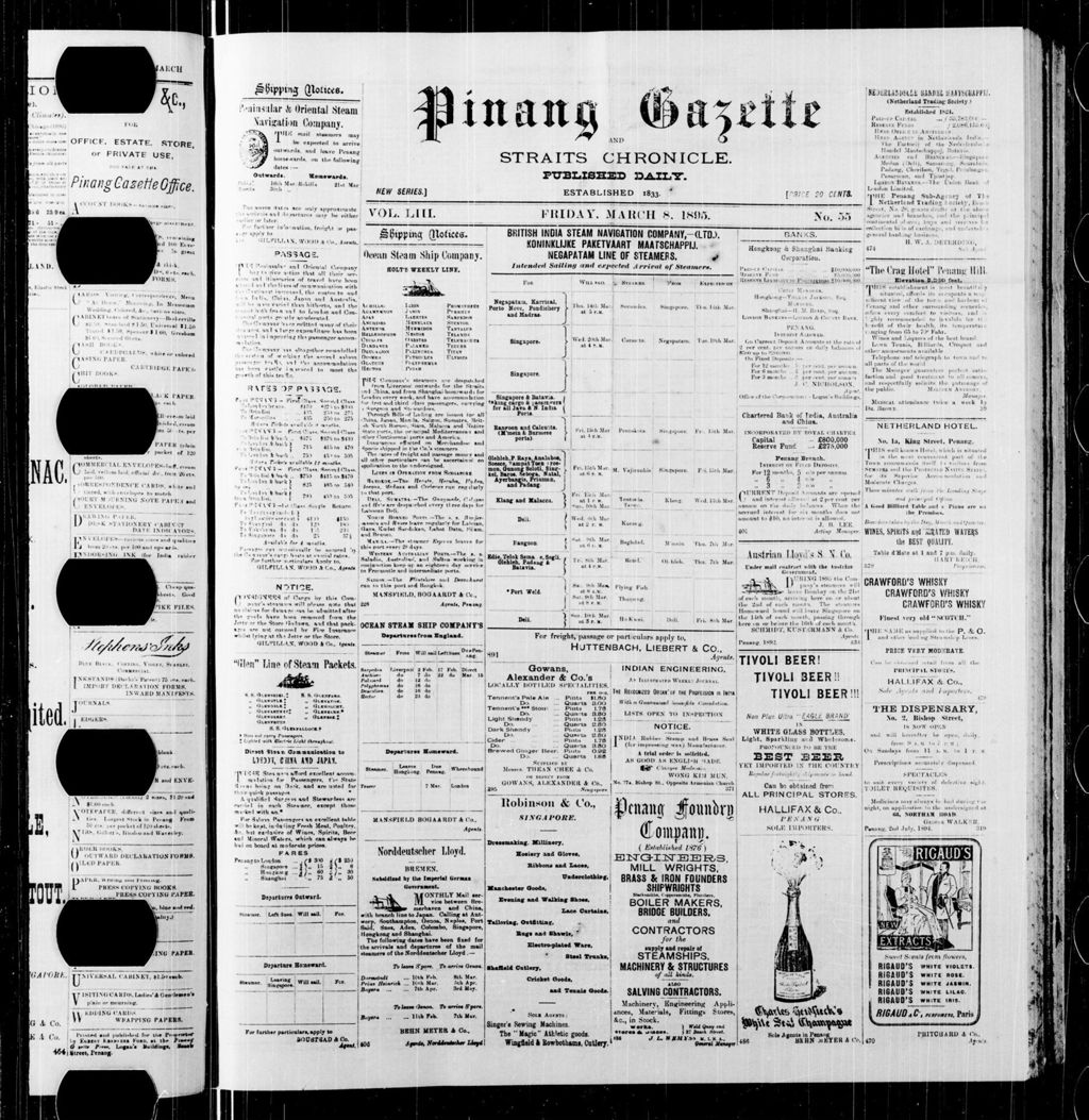 Miniature of Pinang Gazette and Straits Chronicle 08 March 1895