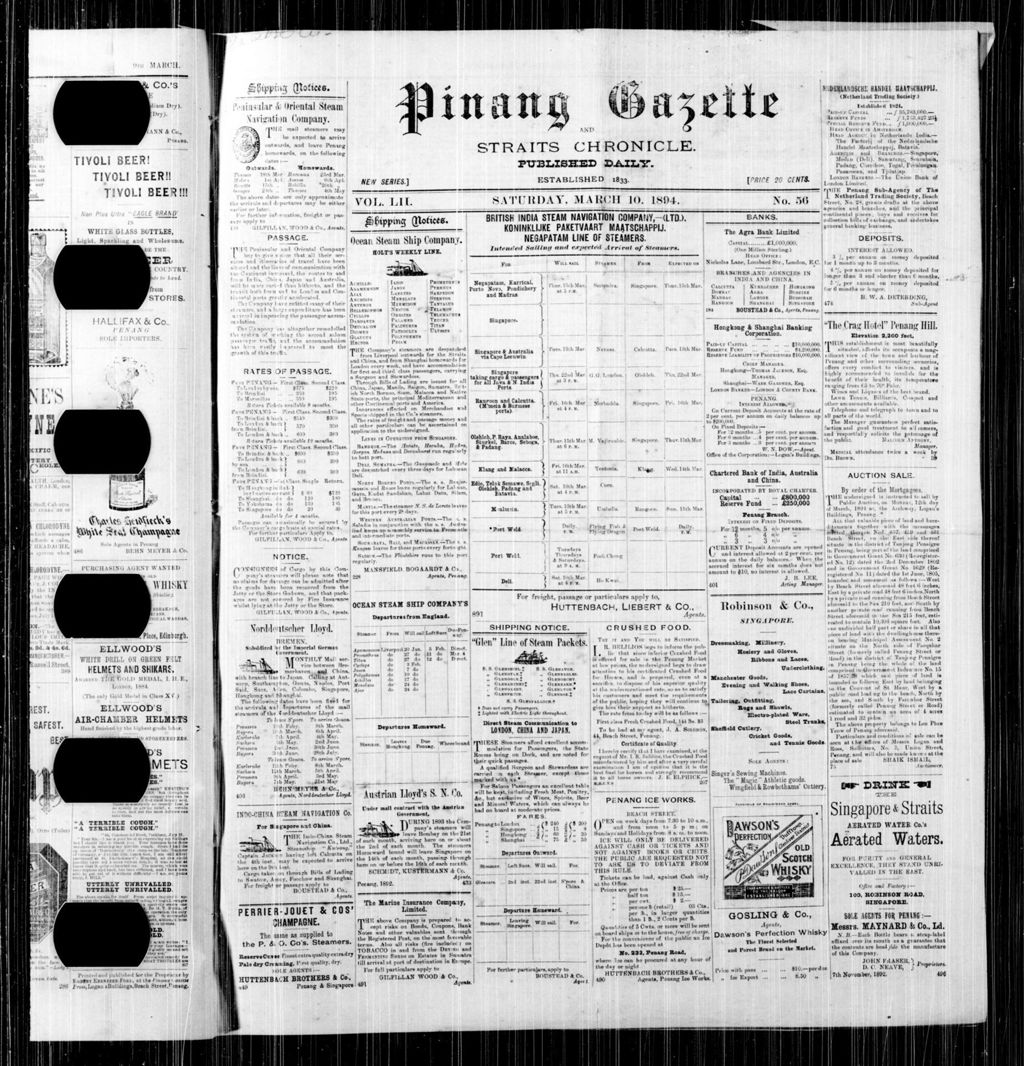 Miniature of Pinang Gazette and Straits Chronicle 10 March 1894