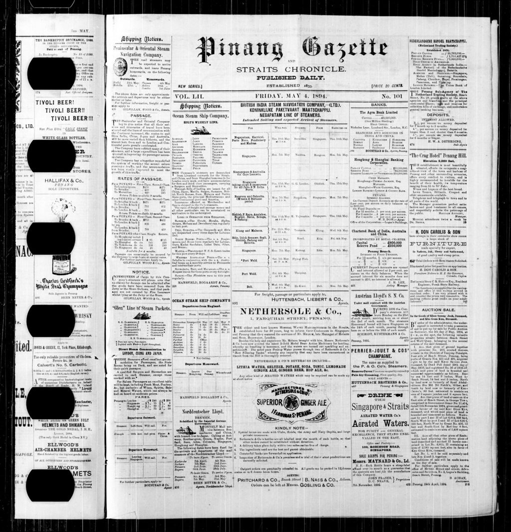 Miniature of Pinang Gazette and Straits Chronicle 04 May 1894