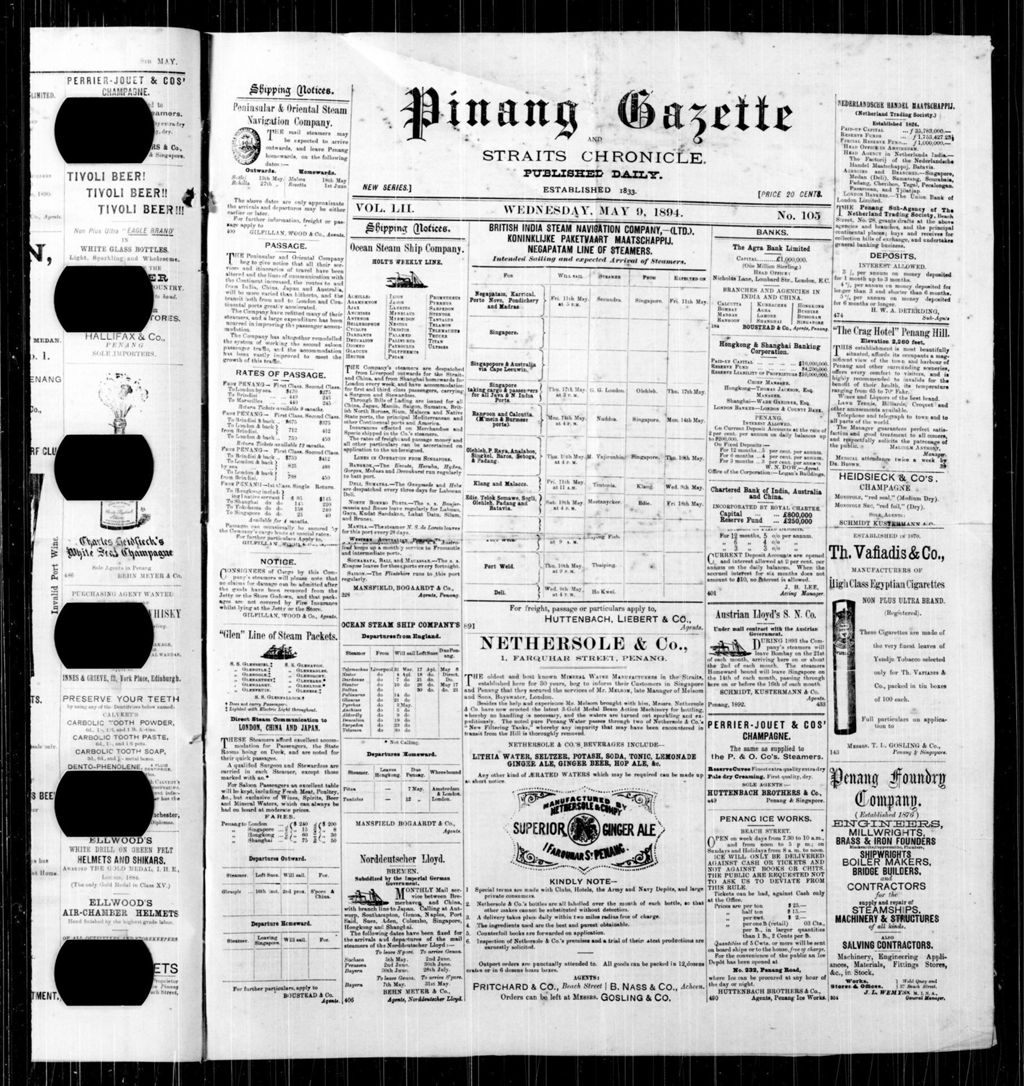 Miniature of Pinang Gazette and Straits Chronicle 09 May 1894