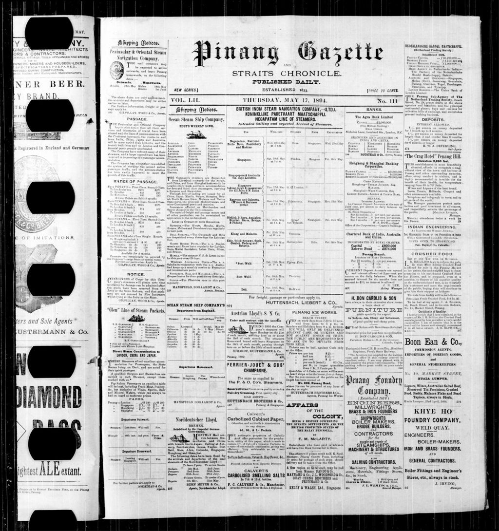 Miniature of Pinang Gazette and Straits Chronicle 17 May 1894