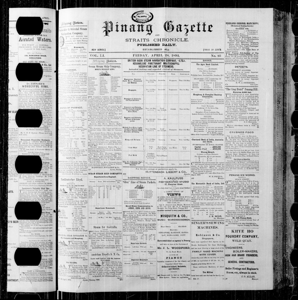 Miniature of Pinang Gazette and Straits Chronicle 28 April 1893