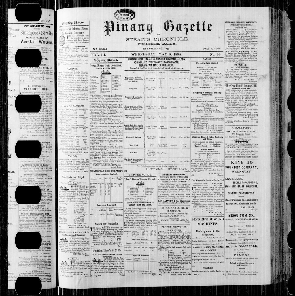 Miniature of Pinang Gazette and Straits Chronicle 03 May 1893