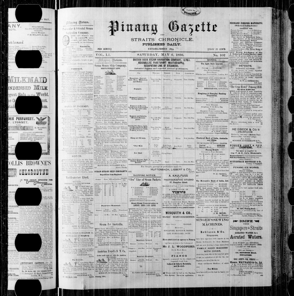 Miniature of Pinang Gazette and Straits Chronicle 06 May 1893