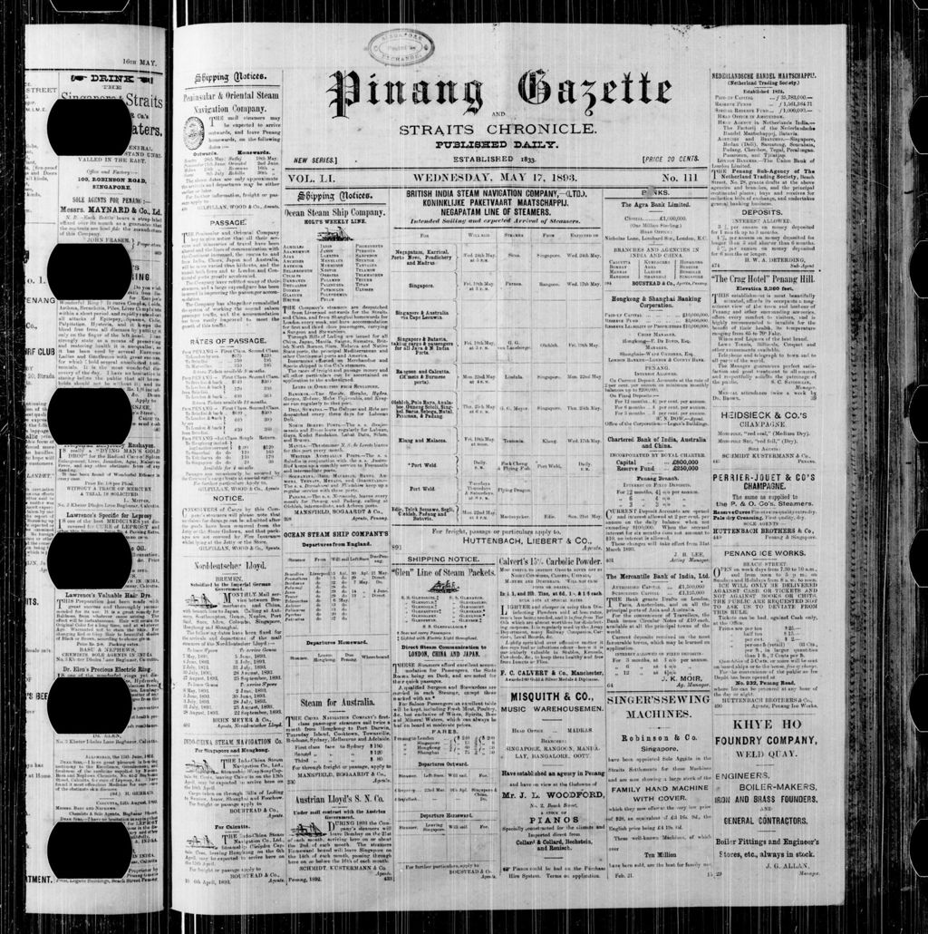 Miniature of Pinang Gazette and Straits Chronicle 17 May 1893