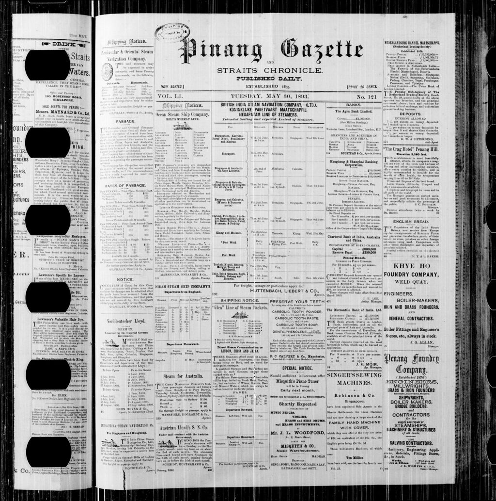 Miniature of Pinang Gazette and Straits Chronicle 30 May 1893