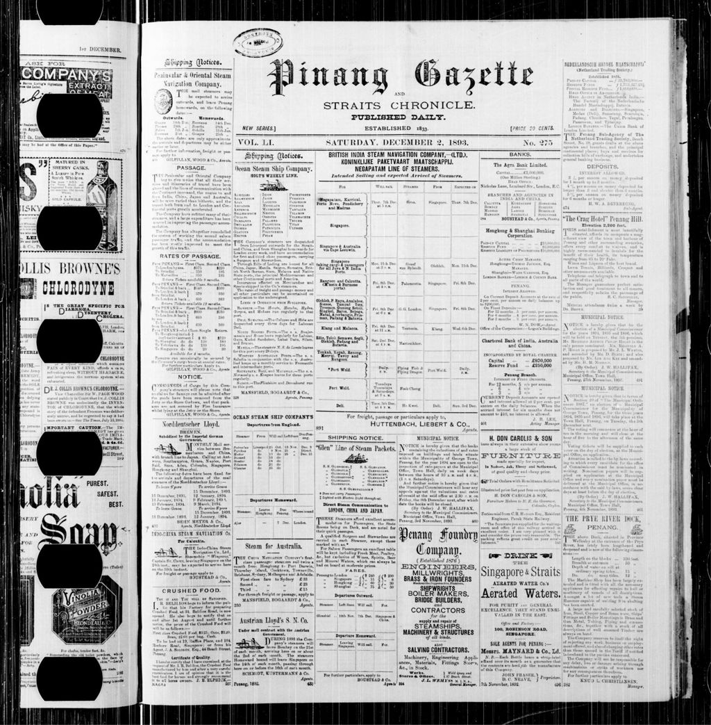 Miniature of Pinang Gazette and Straits Chronicle 02 December 1893