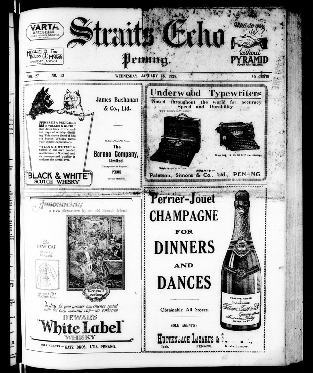 Miniature of Straits Echo 16 January 1929