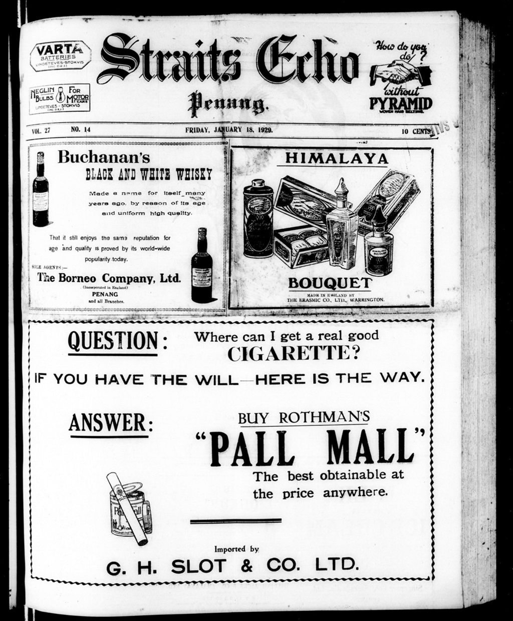 Miniature of Straits Echo 18 January 1929