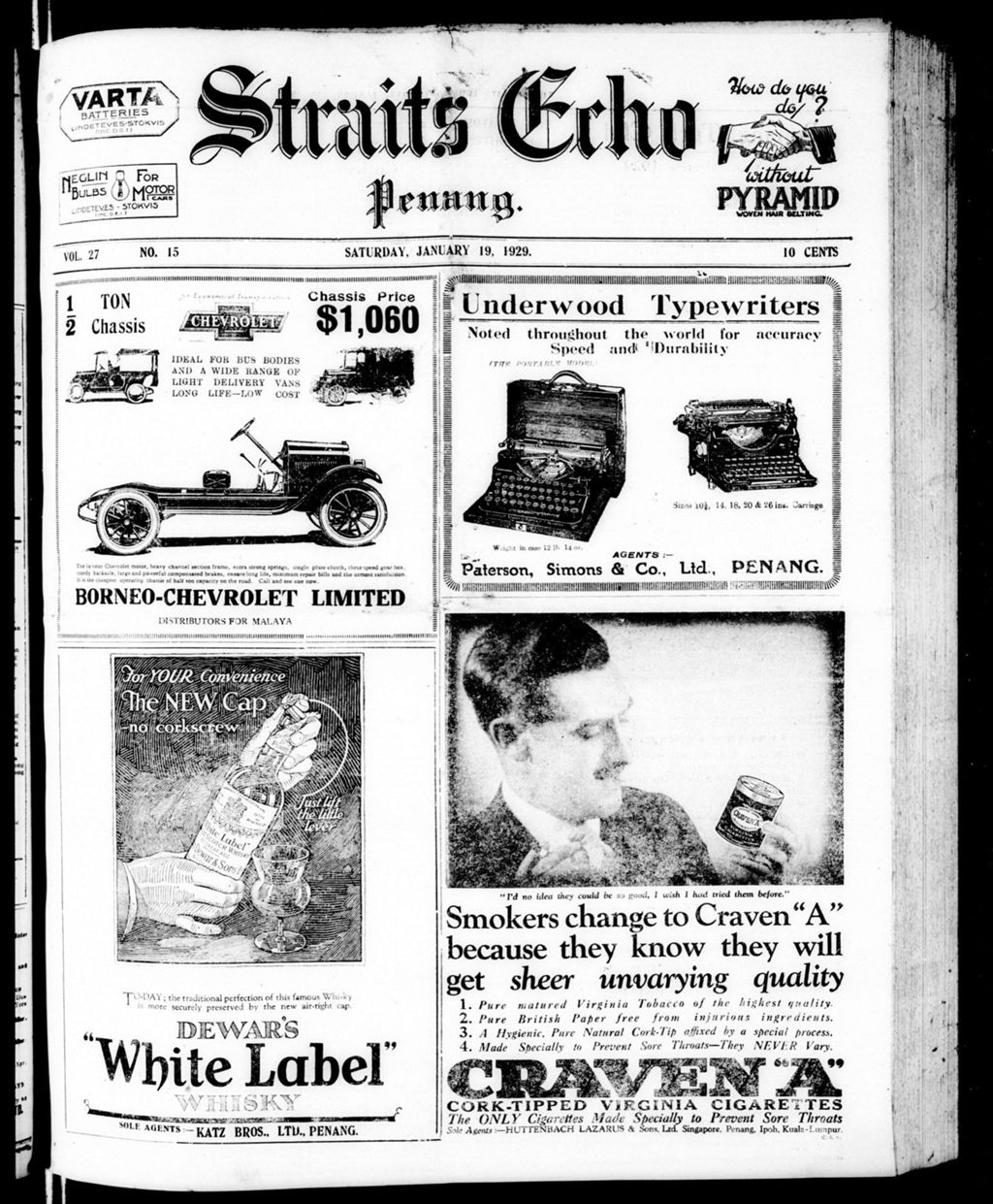 Miniature of Straits Echo 19 January 1929